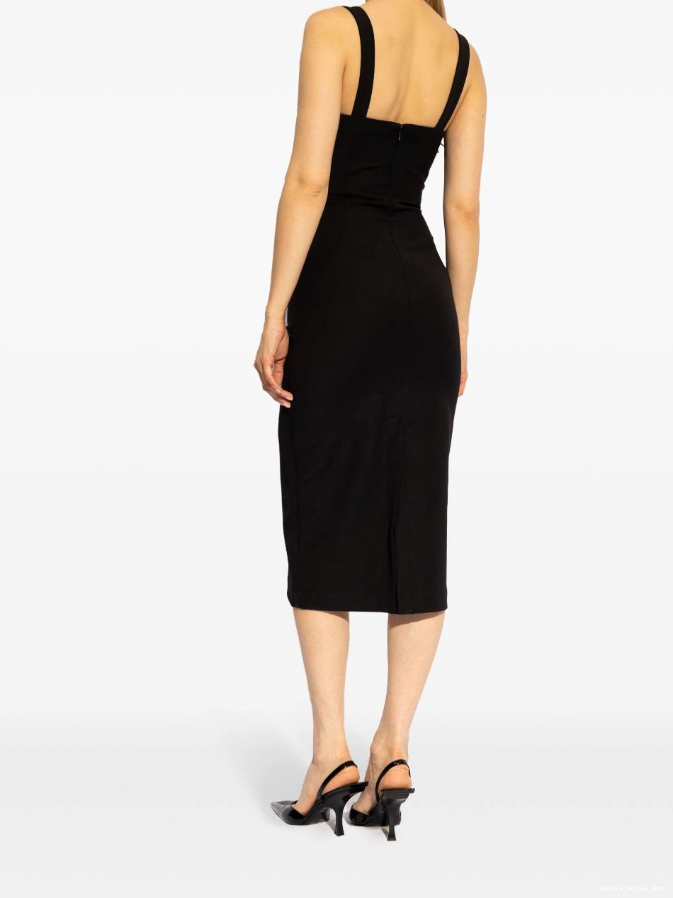 Affordable dress Women Versace Jeans midi Couture buckled-trim 0701